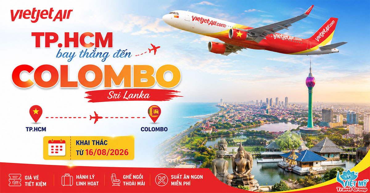 Vietjet khuyến mãi 20% đường bay TpHCM - Colombo: Cơ hội khám phá Sri Lanka từ 18/08/2026 3 Vietjet khuyến mãi 20% đường bay TpHCM - Colombo: Cơ hội khám phá Sri Lanka từ 18/08/2026