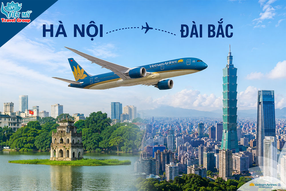Vietnam Airlines tăng tần suất bay Hà Nội – Đài Bắc, giá vé khứ hồi chỉ từ 7.724.000 VNĐ
