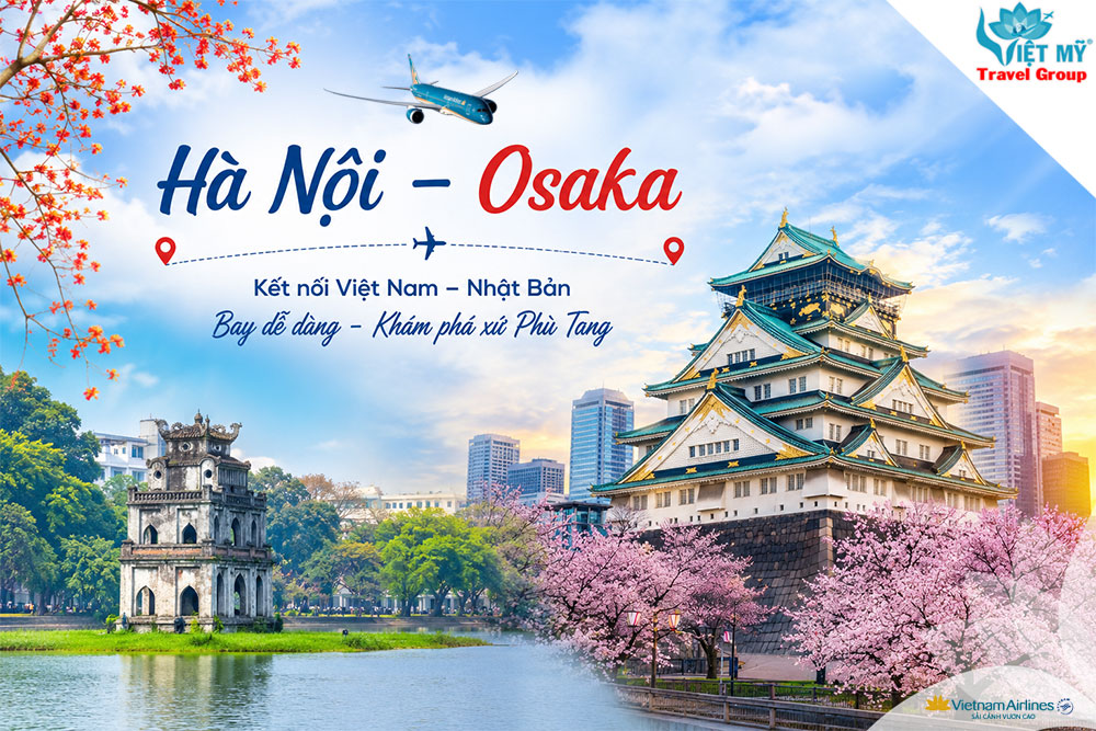 Vietnam Airlines tăng tần suất đường bay Hà Nội - Osaka (giá vé khứ hồi từ 14.660.000 đồng) 2 Vietnam Airlines tăng tần suất đường bay Hà Nội - Osaka (giá vé khứ hồi từ 14.660.000 đồng)